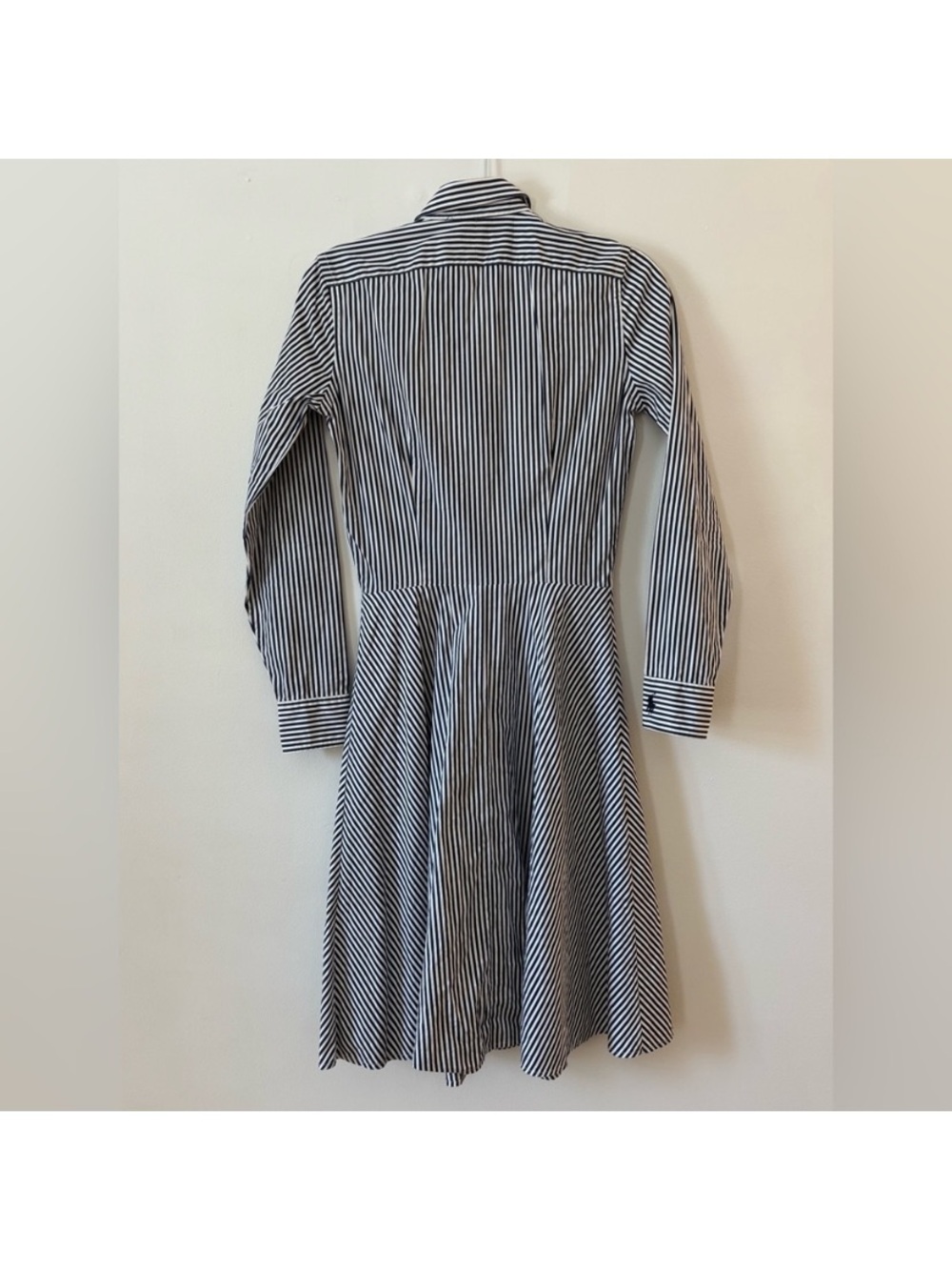 Ralph Lauren Blue Label Striped Midi Long Sleeve Shirt Dress Women's size 2 - Picture 2 of 4
